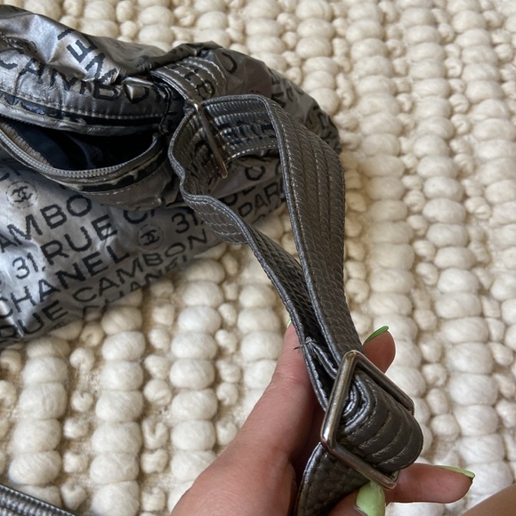 Chanel Silver Nylon Crossbody - Picture 9 of 16